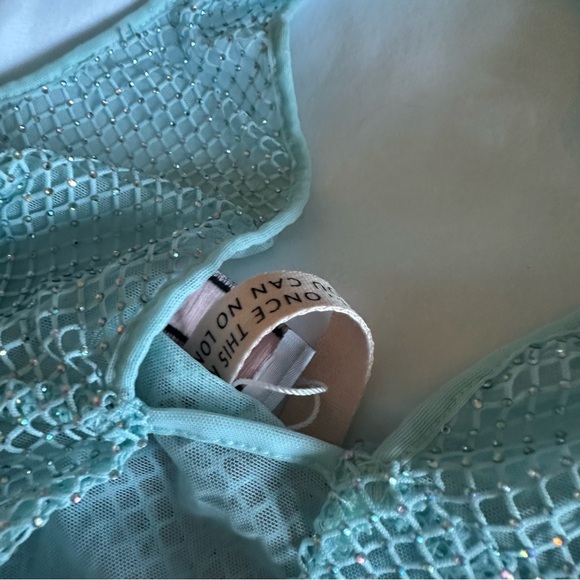 Blue Sparkly Halter Neck Jumpsuit - Picture 9 of 11